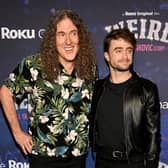 "Weird Al" Yankovic and Daniel Radcliffe attend US Premiere Of Weird: The Al Yankovic Story at Alamo Drafthouse Cinema Brooklyn