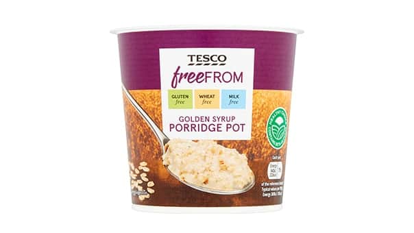 Tesco free from Goldren Syrup porridge which has been recalled