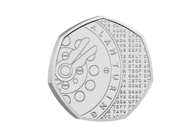 The new 50p coin commemorates Alan Turing’s codebreaking during the Second World War (Photo: Royal Mint)