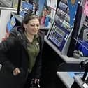 Sarah Henshaw, pictured here on CCTV, was last seen at her home address in Ilkeston, Derbyshire on June 20.