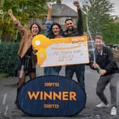 BOTB presenters Katie Knight and Christian Williams helped Amra and Mohsin celebrate