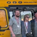 Left to right, Guy Gladston, Allyson and Martin Chilton and, Jack, the paramedic who treated Martin.