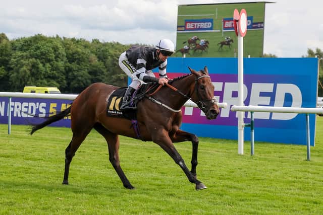 Oolong Poobong winning at Haydock under Connor in May 2025