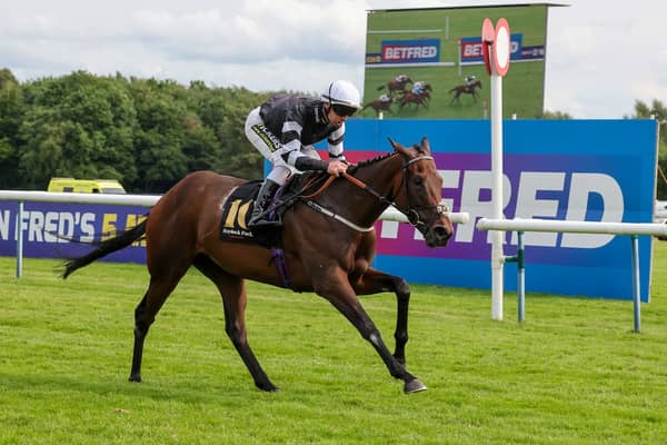 Oolong Poobong winning at Haydock under Connor in May 2025