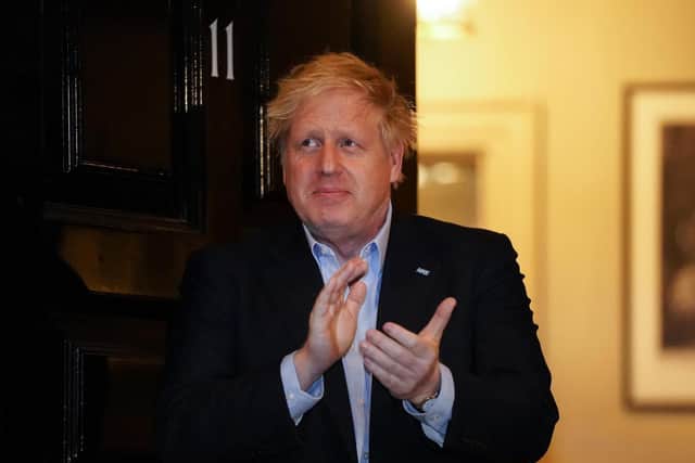 Prime Minister Boris Johnson pictured last week before he was taken into hospital. Photo: PA