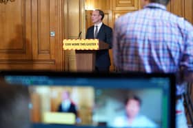 Foreign Secretary Dominic Raab during a media briefing in Downing Street, London, on coronavirus (COVID-19). Photo: Downing Street
