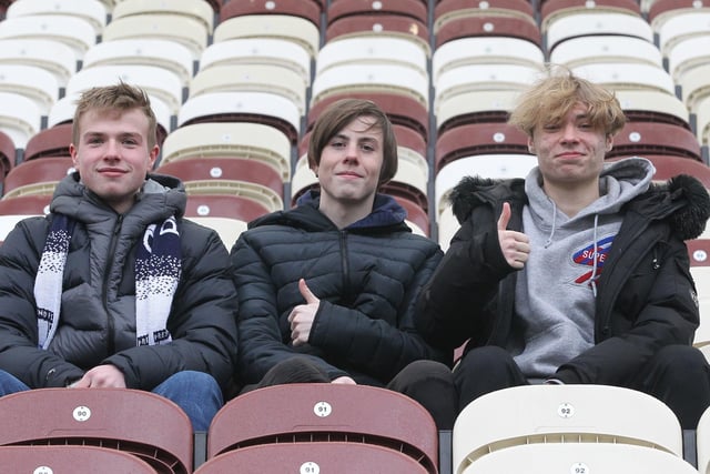 These PNE fans were in their seats early at Deepdale