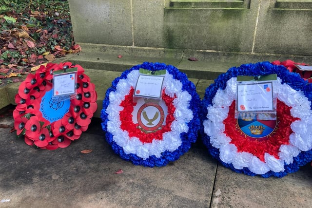Wreaths laid for remembrance day. Image: Joshua Brandwood.
