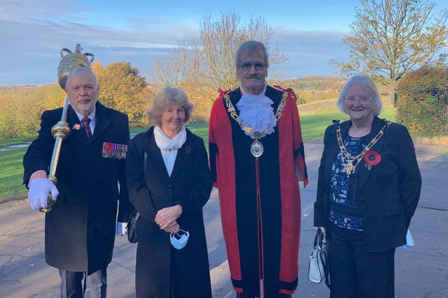 The Mayor of Lancaster at the Lancaster Priory for Remembrance Sunday. Image: Joshua Brandwood.