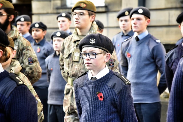 Remembrance Day Service in the Garden of Remembrance at Lancaster Town Hall  Image: Julian Brown.