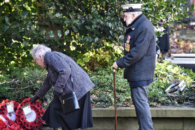 Remembrance Day Service in the Garden of Remembrance at Lancaster Town Hall  Image: Julian Brown.