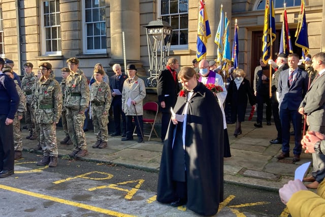 The parade ended at Lancaster Town Hall. Image: Joshua Brandwood.