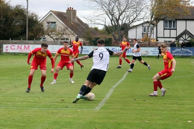 Action from Newhaven's 4-0 win at Pagham / Picture: Roger Smith