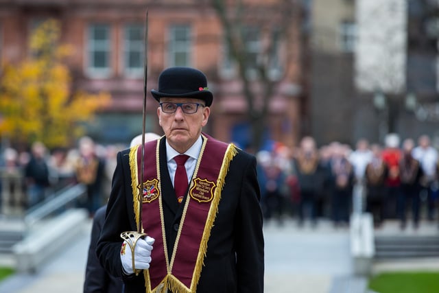 The Apprentice Boys of Derry Association held their annual Remembrance Parade and Wreath laying service at Belfast City Hall Cenotaph on Saturday