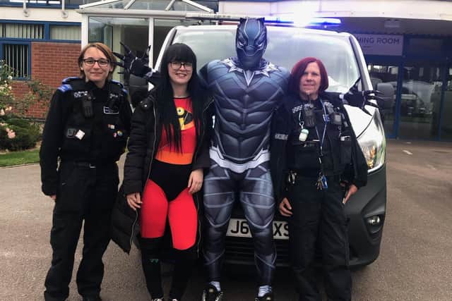 Police officers became superheroes for the day at the PEK Children's Festival in Nottingham