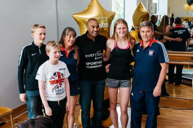 Colin Jackson, centre, is an Ambassador for Everyone Active's Sporting Champions scheme
