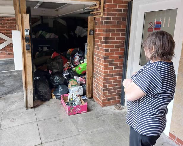 Sandara Phillips says it's now impossible to get into the bin store because of all the piled-up rubbish. Photo: National World