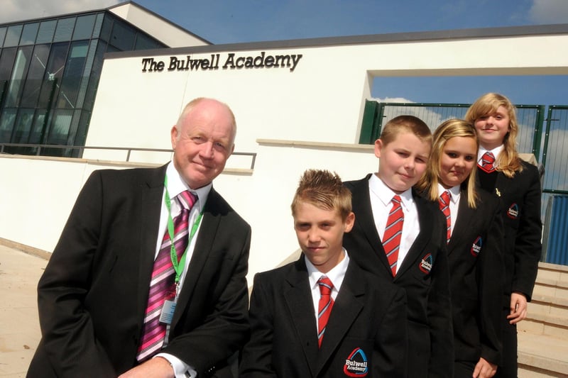 2009: Graham Roberts, head of the new Bulwell Academy, with pupils Aron Crombie, Lee Taylor, Channel Watts and Summa Orridge.