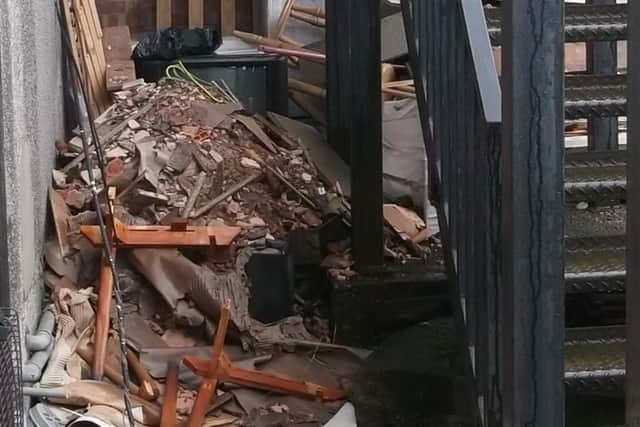 An external staircase was rotting and at risk of collapse