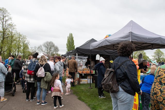 Events at Titchfield Park in Hucknall included a market village with more than 40 stalls