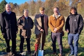 Pictured at the tree planting at Bestwood Country Park are, from left: Coun John Cottee, Coun Neil Clarke, Sir John Peace, Lord Lieutenant for Nottinghamshire, Coun Mike Adams, Daniel Routt (Woodland Trust)