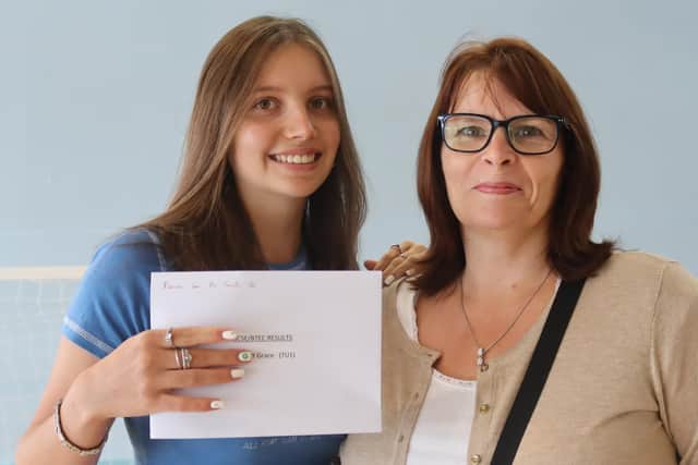Grace McEvoy was all smiles as she achieved four grade 9s, one grade 7 and two Level 2 distinction * grades. Photo: Bulwell Academy