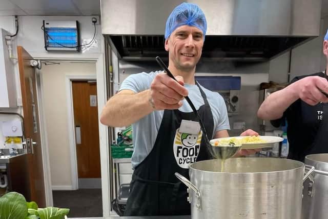 Volunteer Ben says he's met some great people since he started cooking for FoodCycle in Hucknall. Photo: Other