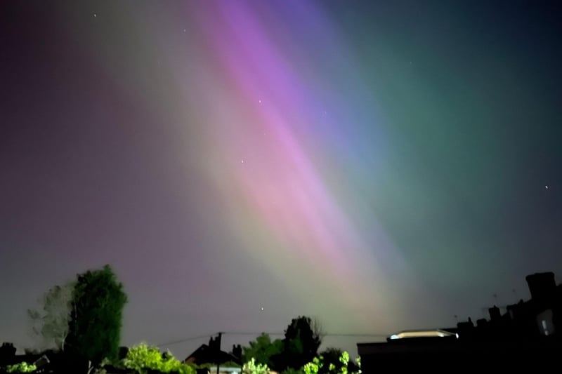 Alice Grice captured the Northern Lights over Hucknall skies. Awesome capture.