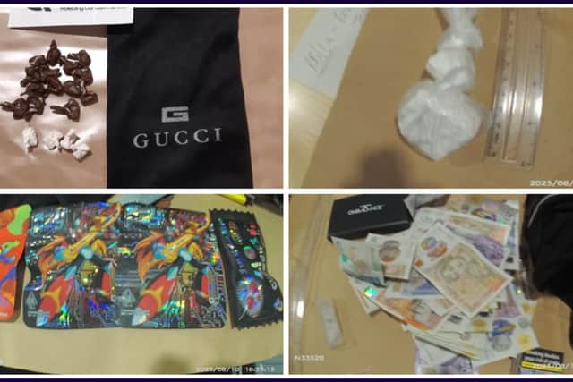 Drugs and cash were seized in the police raid. Photo: Nottinghamshire Police