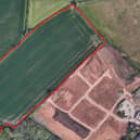 Plans have been submitted for 135 houses on the site outlined off Hayden Lane in Hucknall. Photo: Google