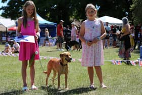 Lucy, Lexi and their dog Bonnie came second in the child handler section. Photo by Ian Johnson