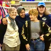 Charity Shop Sue is a British mockumentary web series broadcast on YouTube between October and November 2019. The series was created by Matthew and Timothy Chesney and Stuart Edwards and filmed in Bulwell, Nottingham, in the fictional charity shop Sec*hand Chances. Pictured: The staff/cast.