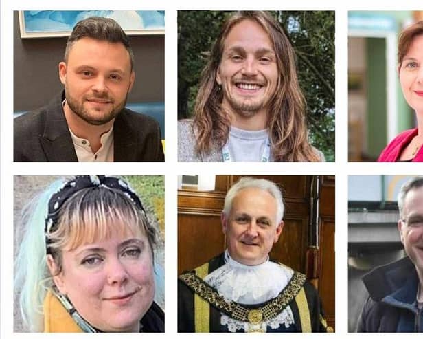 The six candidates in today'sEast Midlands mayoral election are (clockwise from top left): Ben Bradley, Frank Adlington-Stringer, Claire Ward, Matt Relf, Alan Graves and Helen Tamblyn-Saville. Photo: Other