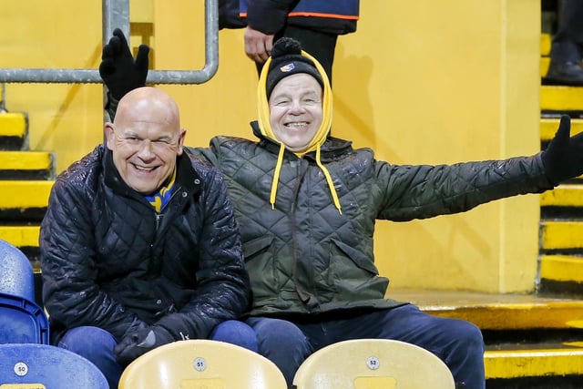 Stags fans at the Emirates FA Cup match against Wrexham AFC at The One Call Stadium, 04 Nov 2023