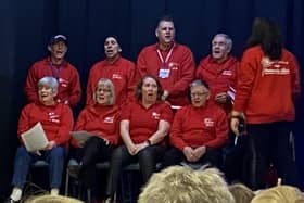 Members of Our Dementia Choir singing.