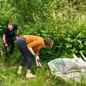 The university’s team took part in a recent volunteering day at Summerwood Community Garden to learn more about the journey to slashing carbon emissions