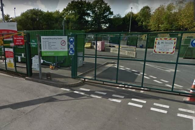 Hucknall Recycling Centre will be assessed as part of the council's strategic review. Photo: Google