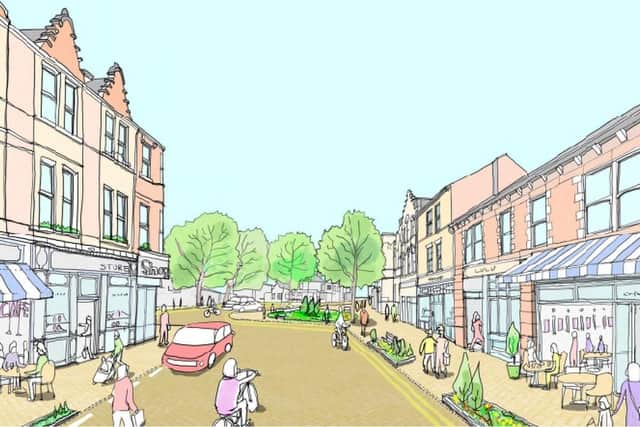An artist's impression of how the new-look Bulwell town centre would look with the levelling up investment