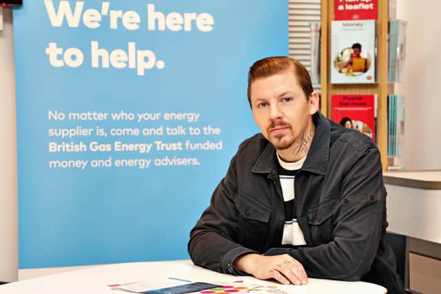 Rapper and mental health campaigner Professor Green's energy support pop-up scheme is coming to Bulwell on November 8 and 9. Photo: Sam Holden Agency