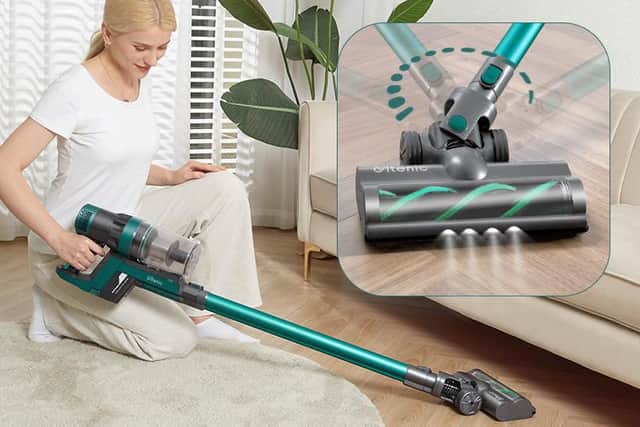 Four powerful lights and flexibility on the Ultenic U11 Cordless Vacuum allow you to see and clean in dark places