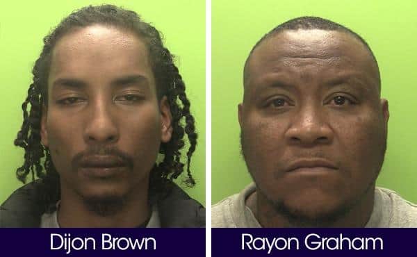 Dijon Brown and Rayon Graham were both jailed at Nottingham Crown Court. Photo: Nottinghamshire Police