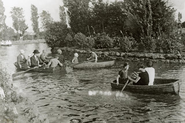 Bygone times as locals set sail for a day of fun on the former boating lake at Titchfield Park