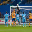 Action from the Stags v Coventry friendly tonight. Picture by Chris Holloway.