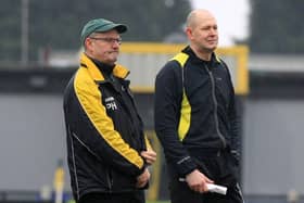 Phil Henry (pictured on the left alongside manager Andy Graves) says upcoming games are key for Hucknall Town.