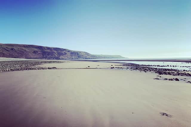 The pristine sands of Fairbourne beach