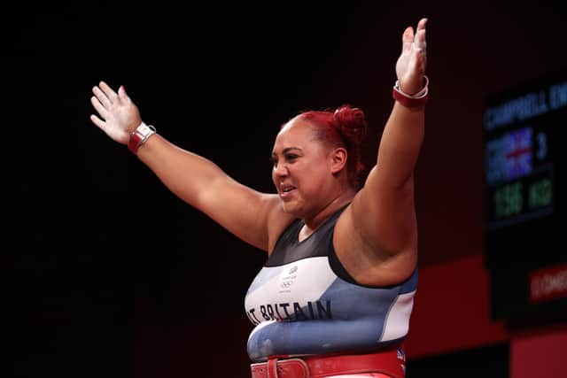 Bulwell's Emily Jade Campbell is now an Olympic silver medalist after finshing second in the  Women's 87kg+ weightlifting. (Photo by Chris Graythen/Getty Images)