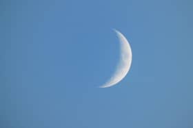 ​​A fine shot from Worksop’s Lynda Blackshaw shows a crescent moon above the region.
