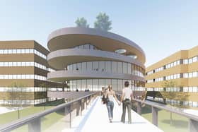 An artists impression of how the new QMC south entrance could look: Photo: Nottingham University Hospitals
