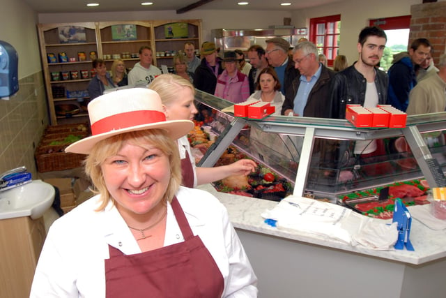 2008: Debbie Hazeldine is pictured in the new farm shop at Hall Farm, Watnall, during National Farm Open Day.