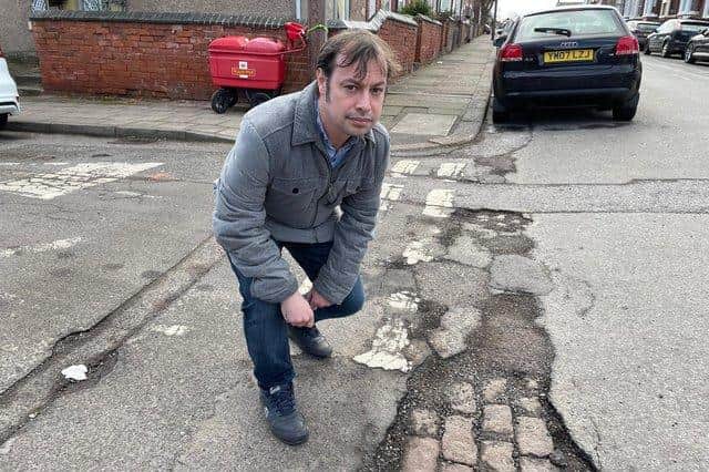 Coun Lee Waters has labelled the state of Hucknall's roads as 'shocking and dangerous' and demanded Nottinghamshire County Council does more to improve them